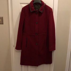 Coach red L car coat